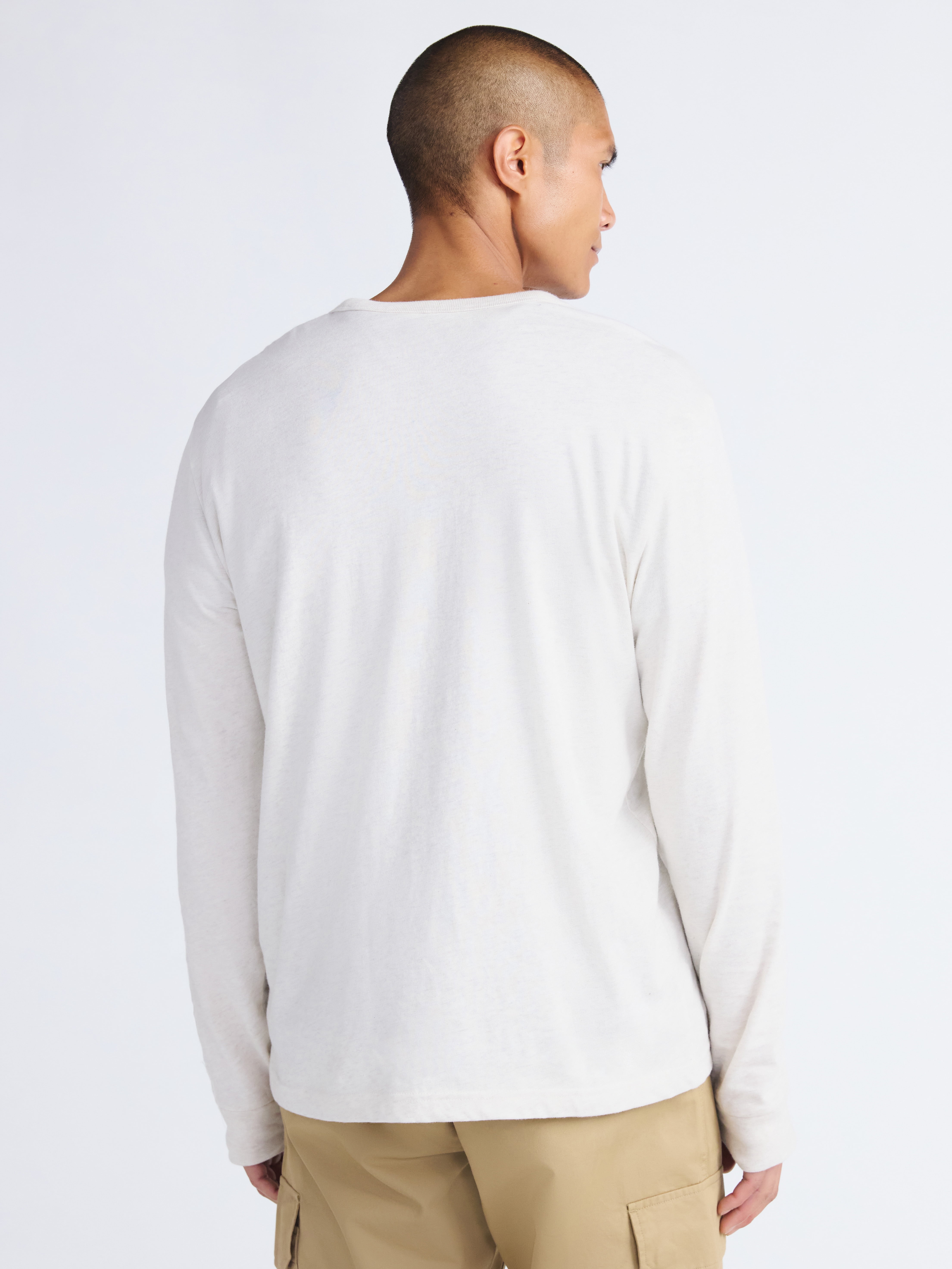 Free Assembly Men's Everyday Cotton Tee with Long Sleeves, Sizes XS-3XL