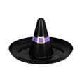 thumbnail image 4 of Halloween Party Decor, Black Witch Hat Halloween Candy Sculpted Piece, Halloween Witch Decor 14X9 in Serving Platter Tray, Halloween Witch Hat Black Candy Sculpted Piece for Table, 4 of 8