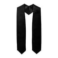 thumbnail image 1 of UJNDER Casual Solid Color Senior Year Ribbon Scarf Stylish Accessory for Every Occasion Graduation Black, 1 of 5