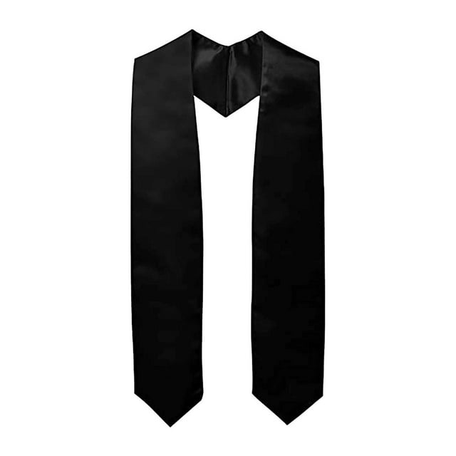 UJNDER Casual Solid Color Senior Year Ribbon Scarf Stylish Accessory for Every Occasion Graduation Black