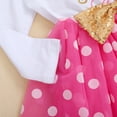 thumbnail image 5 of FYMNSI Baby Kids Girl My 2nd Second Birthday Dress Cake Smash Outfit Long Sleeve Princess Polka Dots Tulle Bowknot Dress Two Years Old Party Clothes Photo Props 2 Years Hot Pink, 5 of 7