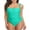Light green, variant on Attraco Women's One Piece Swimsuit Square Neck Monokini Tube Top Swimsuit Belly Ruffles
