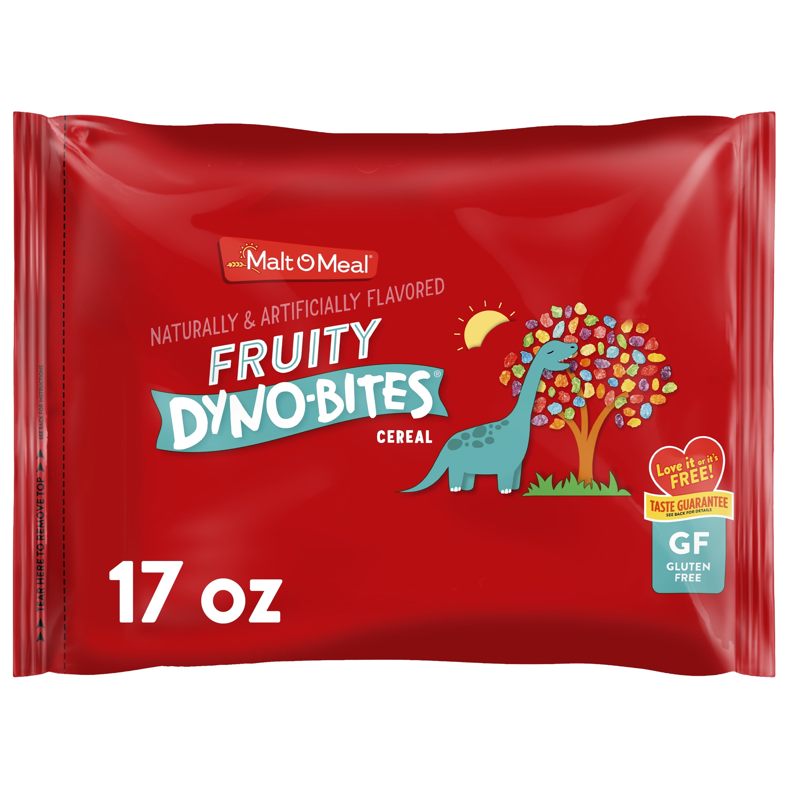 MaltOMeal Fruity Dyno Bites Cereal, Gluten Free Breakfast Cereal, 17