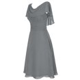 thumbnail image 1 of Robe de Cocktail de Fête Taille Haute pour Demoiselle d'Honneur et Mariage Formel pour Femmes, 1 of 5