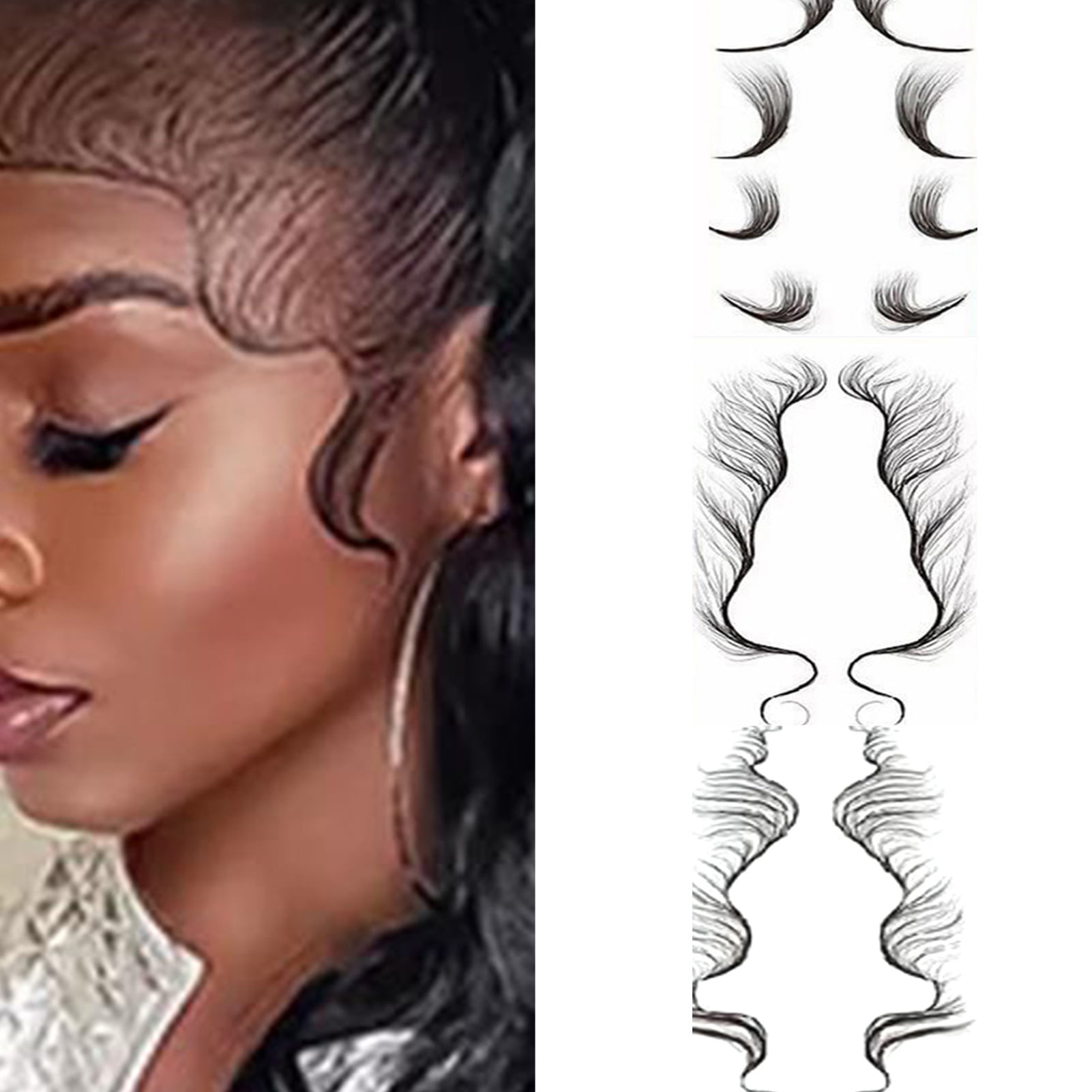 1111Fourone Baby Hair Stickers Waterproof Edge Curly Hair DIY Hairstyling  Makeup Tool for Women