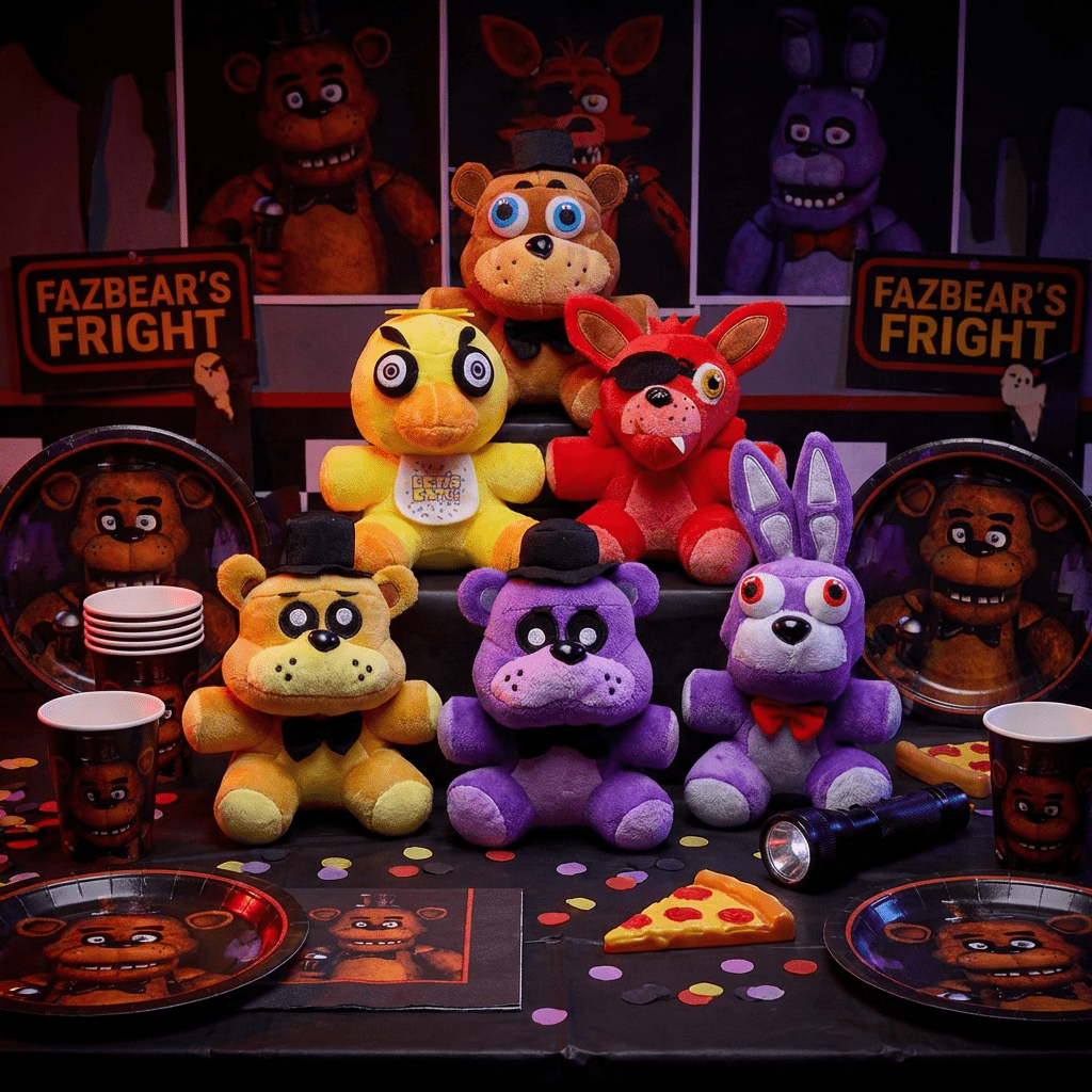 FN-AF Themed Plush Stuffed Animals - Choose 4 or 6-Piece Collectible Series Set (Classic/Twist/VR) - Soft Plush Toys for Fans