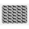 thumbnail image 1 of Tropical Bath Mat, Repetitive Monochrome Simplistic Summer Palm Leaves Sketch Look Illustration, Plush Bathroom Decor Mat with Non Slip Backing, 29.5" X 17.5", Charcoal Grey, by Ambesonne, 1 of 2