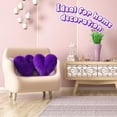 thumbnail image 2 of Cojín Marsui Fluffy con forma de corazón morado (2 unidades), 2 of 6