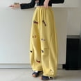 thumbnail image 4 of Xudanell Teen Girl Puppy Baggy Barrel Sweatpants Dachshund Embroidered Wide Leg Drawstring Pants with Pockets for 5-6 Years, 4 of 6
