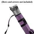 thumbnail image 5 of YXMEIGUO Archery Arrow Quiver Holder, Adjustable Arrow Backpack Bag Holder Side Hip Arrows Bag for Compound Recurve Bow Practice Target Hunting, Purple, 5 of 6