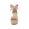 thumbnail image 6 of BLISSFUL STEP Women's Espadrilles Tie Up Ankle Strap Sandals Dust Pink (Size 8.5), 6 of 7