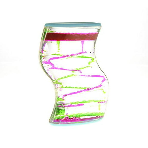 PowerTRC Liquid Motion Bubbler Green Pink | Ooze Tube | Lava Lamp | Ooze Timer | Stress Reliever | Toys for Autism & ADHD |