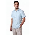 thumbnail image 2 of Guayabera Hombre Manga Corta Azul Cielo Barca e Spiggia Guayabera de tela de Lino, cómoda y fresca. Modelo de manga corta para hombre., 2 of 2