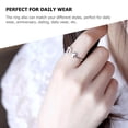 thumbnail image 3 of TABLETREANDS 2Ud Anillo Femenino Plateado Ajustable En Para Y Ocasiones, 3 of 7
