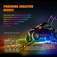 thumbnail image 4 of Nilight 2PCS 4FT RGB LED Whip Light and 4 PCS Rock Lights Combo, Remote & App Control w/DIY Chasing Patterns Stop Turn Reverse Safety Antenna Lighted Whips for ATV UTV, 4 of 9