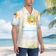 thumbnail image 3 of Fuzoiu Corgi In The Shower Cap Bathing Print Hawaiian Shirt for Men, Summer Beach Casual Short Sleeve Button Down Shirts, Men’s Beach Summer Shirts with Pocket,XX-Large, 3 of 7