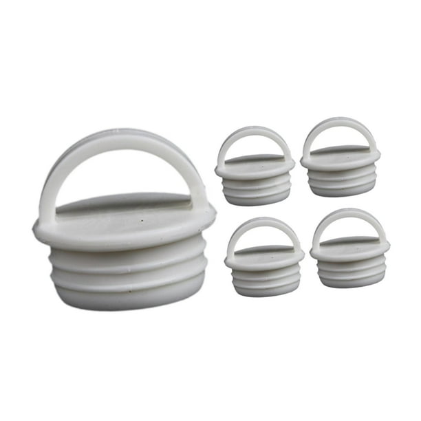 5 tapones para cubo de fregona con anilla de tiro, prácticos y profesionales, de silicona. 35x338mm