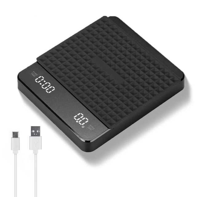 Mini Escala Con Un Temporizador Recargable 3 Kg/0.1g Espresso Digital