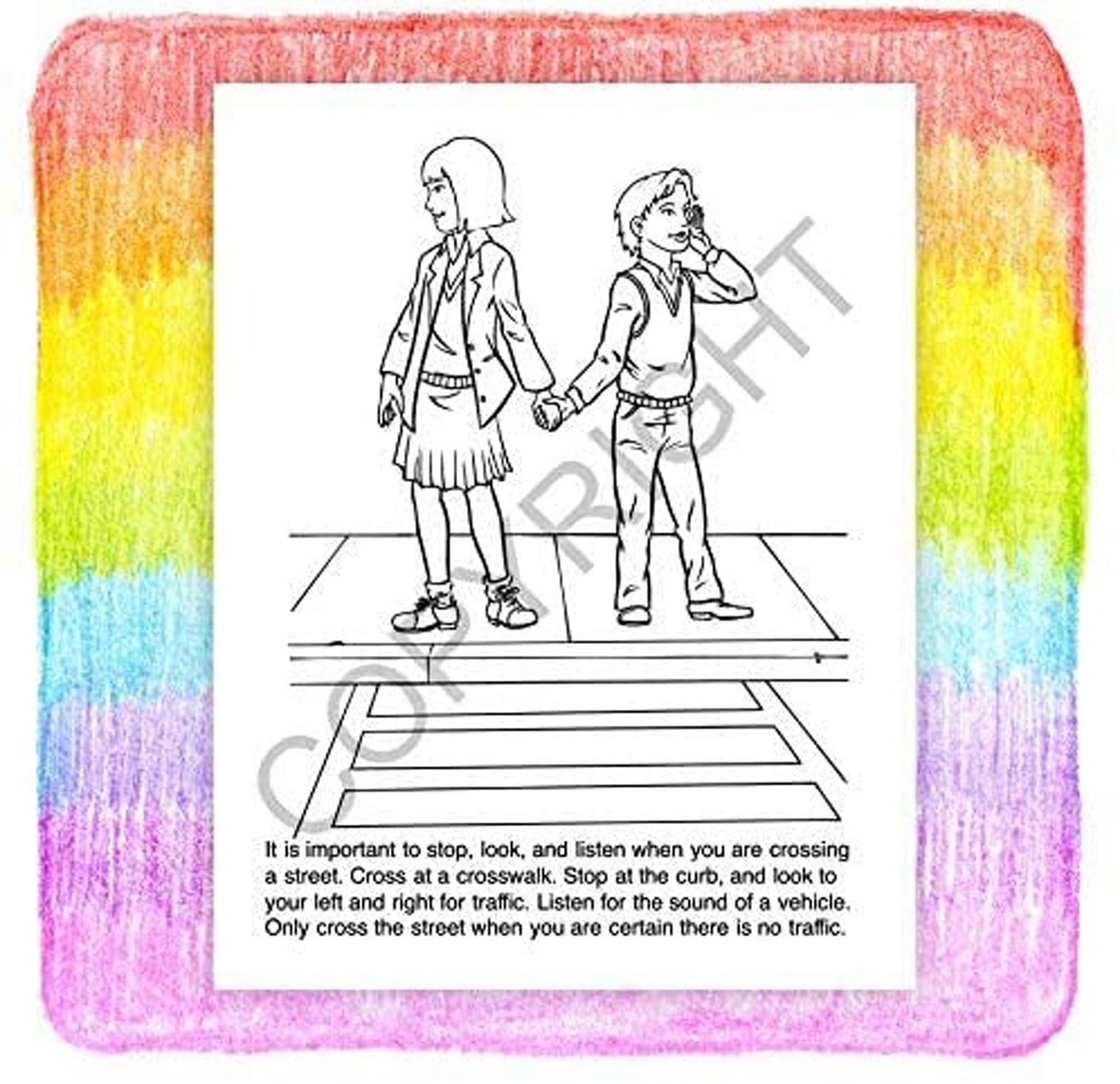 25 Pack - Traffic Safety Kid's Coloring & Activity Books