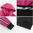 thumbnail image 5 of WXLWZYWL Coats for Women Winter Womens Jacket Waterproof Long Sleeve Coat Drawstring Hooded Outwear Patchwork Jackets Hot Pink, 5 of 6