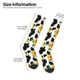thumbnail image 2 of Balery Cute Cow Print Sunflower B Calcetines novedosos Calcetines deportivos Calcetines hasta la rodilla Calcetines de algodón Calcetines originales y geniales, 2 of 6