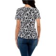 thumbnail image 5 of Adrienne Vittadini Women's Short Sleeve Raglan Top with Keyhole Floral Size M, 5 of 8