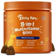 Zesty Paws 8-in-1 Multivitamin Bites for Dogs, Peanut Butter 90 ct