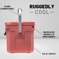 thumbnail image 3 of CAMP-ZERO 10 Liter 10.6 Quart Cooler with 2 Molded In Cup Holders, Coral, 3 of 8