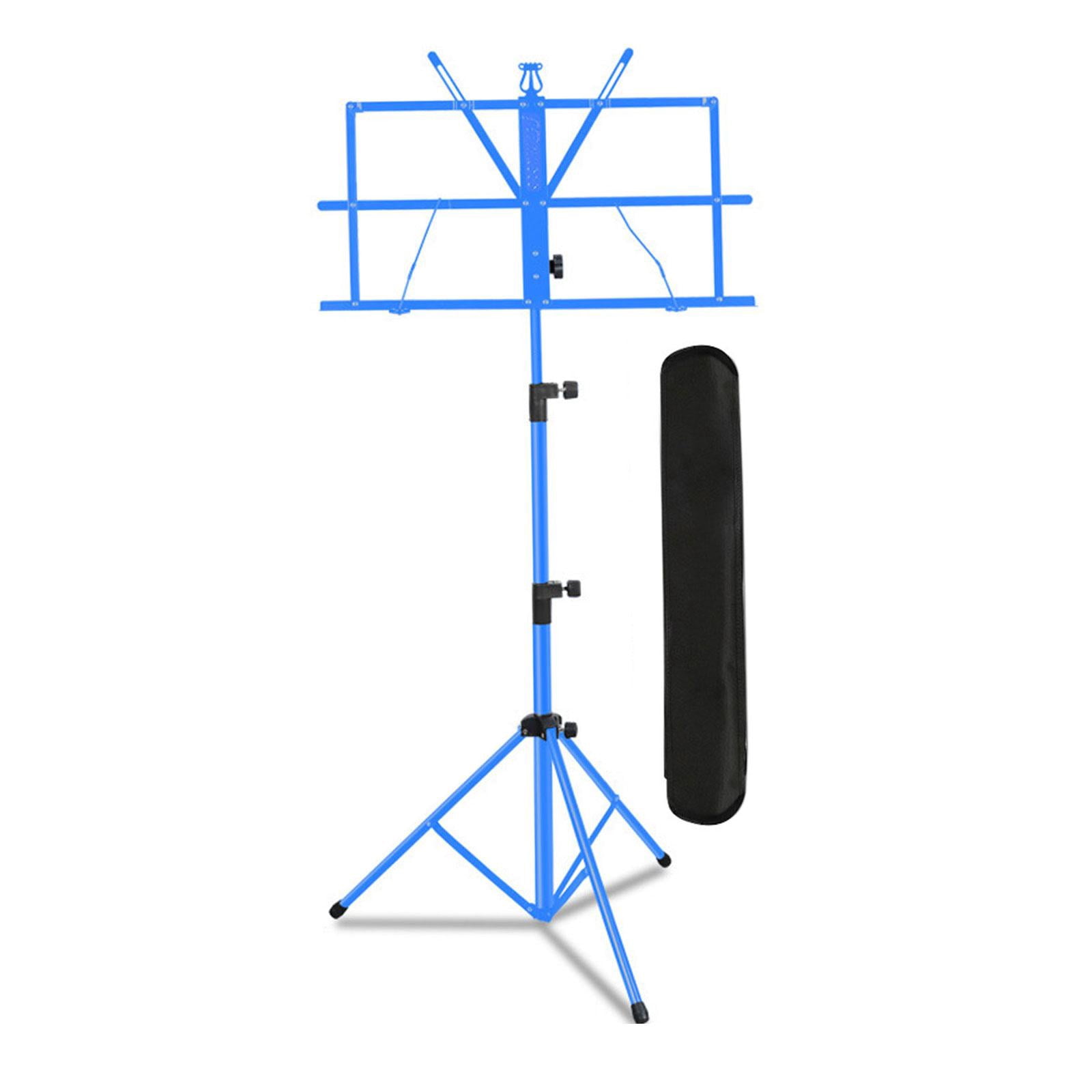 MERIGLARE Sheet Music Stand Height Adjustable Stable Anti Slip Music Note Holder Book Stand for Travel Classroom Orchestra Band Blue