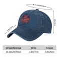 thumbnail image 6 of Printed Vintage Palm Tree Flamingo Baseball Cap Adjustable Denim Breathable Athletic Dad Hat Trucker Hats for Men Women Girl Youth Unisex Adult Sports Cap,Navy, 6 of 8
