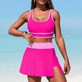 thumbnail image 5 of BOBOGOJP Womens Two Piece Tankini Bathing Suits with Skirt Tummy Control Swimsuits Modest Swimwear 2026 Pink for Size L, 5 of 9
