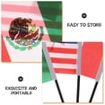 thumbnail image 3 of GAXIRE Juego de 2 banderas pequeñas de escritorio de EE. UU., México y Canadá. Incluye banderines para mesa de conferencias en miniatura con base de asta de plástico para exhibición., 3 of 6