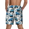thumbnail image 4 of Goofa Blue Excavator Printed Men's Swim Trunks Board Shorts Quick Dry Mens Swimming Trunks with Compression Liner,Breathable Fit Hawaii Beach Shorts-Medium, 4 of 9