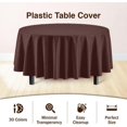 thumbnail image 5 of Exquisite 12 Premium Brown Plastic 84" Round Party Tablecloths Waterproof, 5 of 9