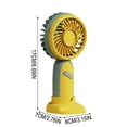 thumbnail image 4 of ICQOVD Desktop Fan Usb Rechargeable Handheld Mini Fan Hands Free Portable for Summer Outdoor Work Travel, 4 of 5