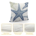 thumbnail image 4 of Nawypu  Starfish Pillow Cover Navy Blue Nautical Coastal Throw Pillows Summer Beach Decorative Throw Pillow Covers for Couch Sofa Bedroom Livingroom, 4 of 5