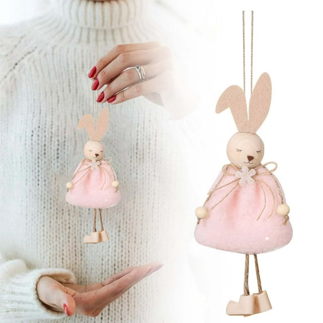 BKER Easter Cute Cartoon Rabbit Hanging Pendant Festival Venue Layout Props To Festive Atmosphere