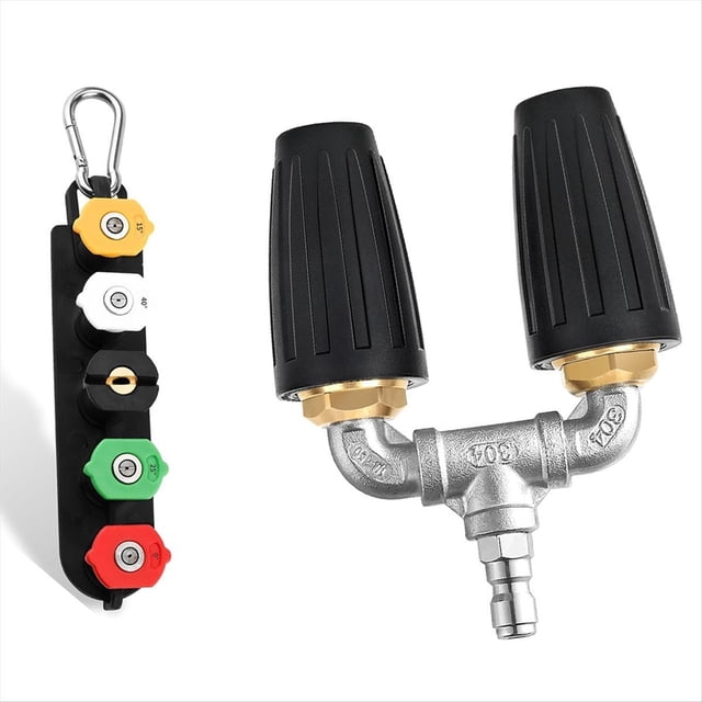 Hidrolavadora con Boquilla Turbo Doble, Rotación de 360°, Turbo Doble, 4000 PSI, 4-6 GPM con Conector Rápido