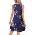 thumbnail image 4 of Débardeurs pour Femmes Athletic Works Mode Femmes Sans Manches Col Rond Été Confortable Imprimé Poches Robe Décontractée Ample, 4 of 9