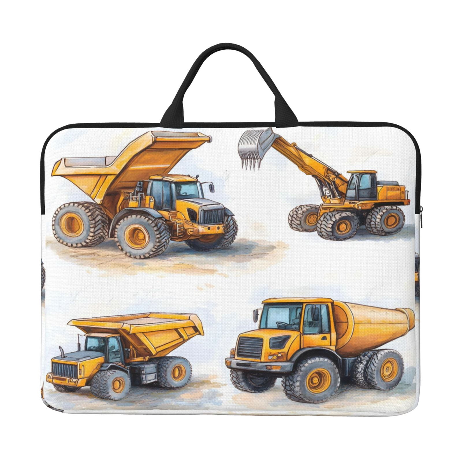 Laptop Sleeve Bag For Women Men 14inch Waterproof Durable Protective Computer Carrying Cover Handle Laptop Case Bag Construction Vehicles