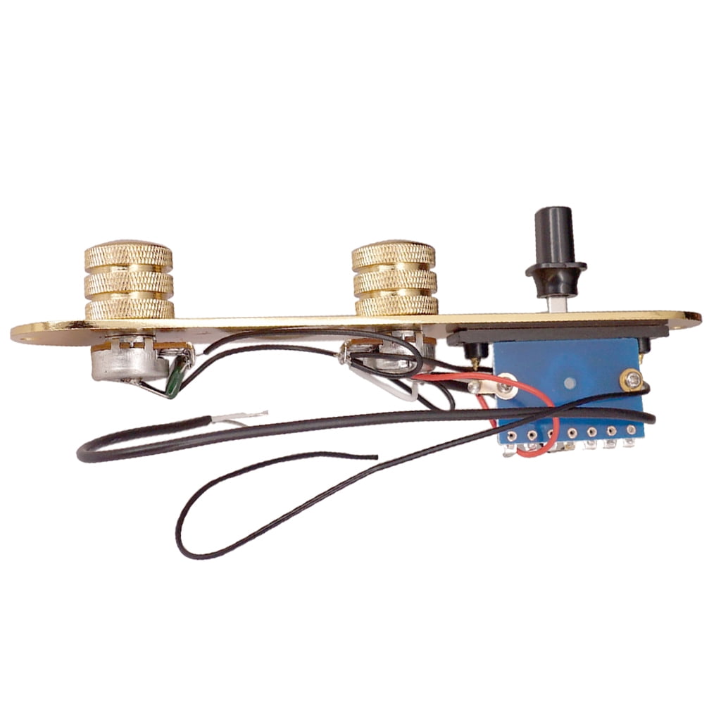 LeeQinersw 3 Way Prewired Control Plate Wiring Harness with Switch Knobs for TL Electric Golden