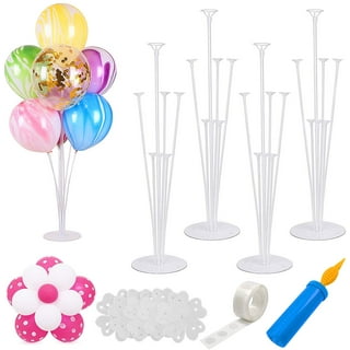 24 Mini Plastic Balloon Sticks 9 long with attached cup