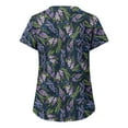 thumbnail image 4 of Women Scrubs Tops Cute Cat Short Sleeve V Neck T Shirts with Poackets, S-2XL, 4 of 4