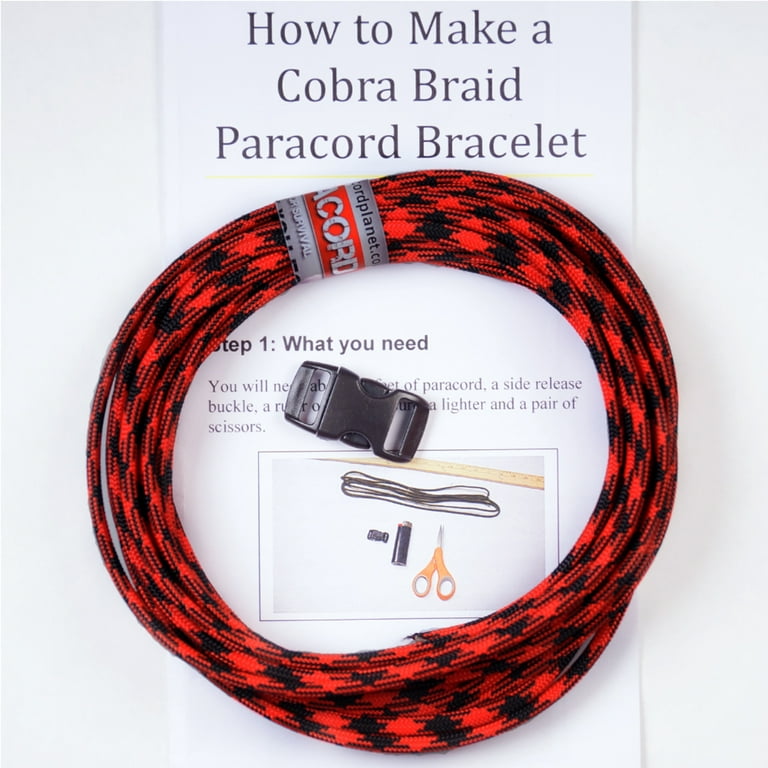 Paracord Planet DIY Cobra Braid Paracord Bracelet Kit – Multiple Colors –  Survival Bracelet Kit – Do It Yourself Jewelry 
