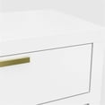 thumbnail image 3 of Alpine Furniture Carmel Wood 2 Drawer Nightstand in White, 3 of 7