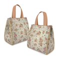 thumbnail image 2 of Pioneer Flower Floral Print Pattern Insulated Lunch Bag for Women & Adults,Large Portable Soft Cooler Lunch Bag,Thermal Food Storage Tote with Pearl Cotton,8.66L,8.75x5.75x9.5 Inch, 2 of 6