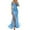 A-Blue202, variant on XUELUO Womens Dresses Off Shoulder Short Sleeves Sequined High Slit Floor Length Dress Evening & Wedding Guest Formal Dress