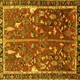 thumbnail image 1 of Ahgly Company Indoor Square Animal Yellow Traditional Area Rugs, 4' Square, 1 of 4