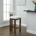 thumbnail image 4 of Safavieh Macey Wood Barstool in Ivory / Walnut, 4 of 7
