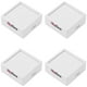 thumbnail image 1 of Caja Ventana Transparente GlamWhite4 4Pzas Blanco 4x4x1.7 Plástico Interior Terciopelo Joyero con Logo., 1 of 3